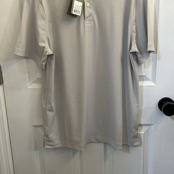 NWT Goodfellow & Co Men's Beige Stripe Polo Short Sleeve Shirt Size Large - Picture 7 of 13